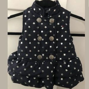 Tommy Hilfiger baby girls star vest Sz 12m blue